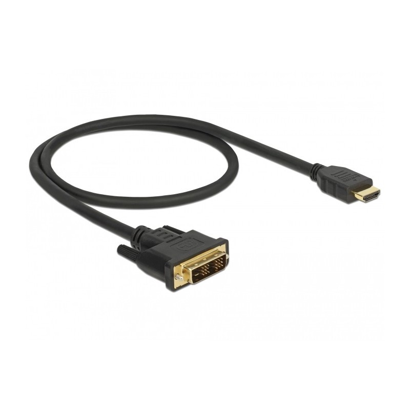 DeLOCK 85581 cavo e adattatore video 0,5 m HDMI tipo A (Standard) DVI-D Nero