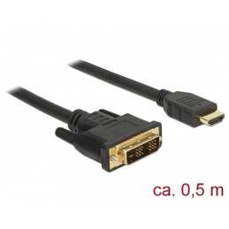 DeLOCK 85581 cavo e adattatore video 0,5 m HDMI tipo A (Standard) DVI-D Nero