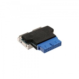 InLine 33444I 2x USB A USB 3.0 (19pin) Nero, Blu