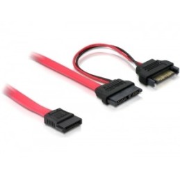 DeLOCK SATA cable, 0.5m cavo SATA 0,5 m Rosso