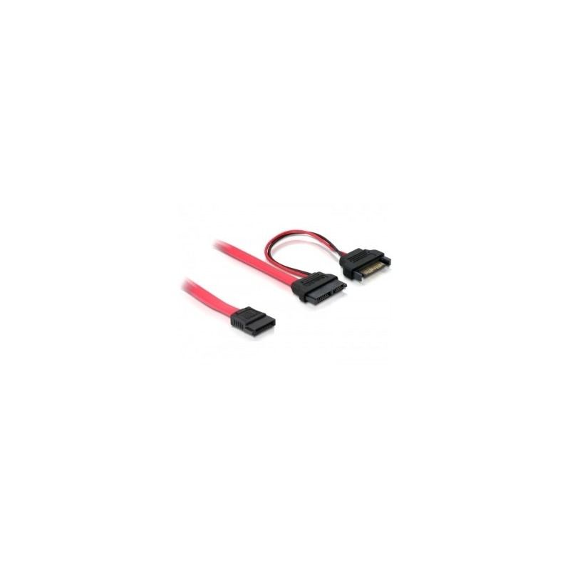 DeLOCK SATA cable, 0.5m cavo SATA 0,5 m Rosso