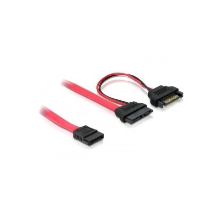 DeLOCK SATA cable, 0.5m cavo SATA 0,5 m Rosso