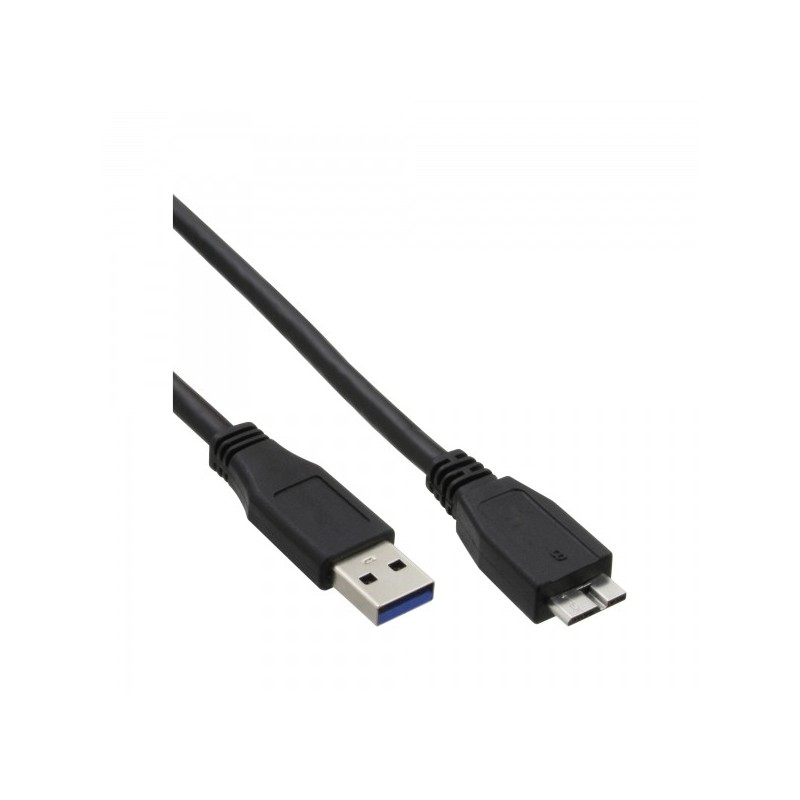 InLine 4043718153824 cavo USB USB 3.2 Gen 1 (3.1 Gen 1) 3 m USB A Micro-USB B Nero