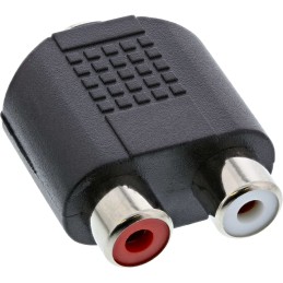 InLine Adattatore Audio, 3,5mm Jack femmina Stereo a 2x RCA femmina, Y form