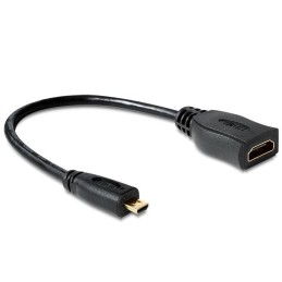 DeLOCK 65391 cavo HDMI 0,23 m HDMI tipo A (Standard) HDMI tipo D (Micro) Nero