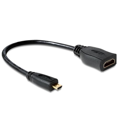 DeLOCK 65391 cavo HDMI 0,23 m HDMI tipo A (Standard) HDMI tipo D (Micro) Nero