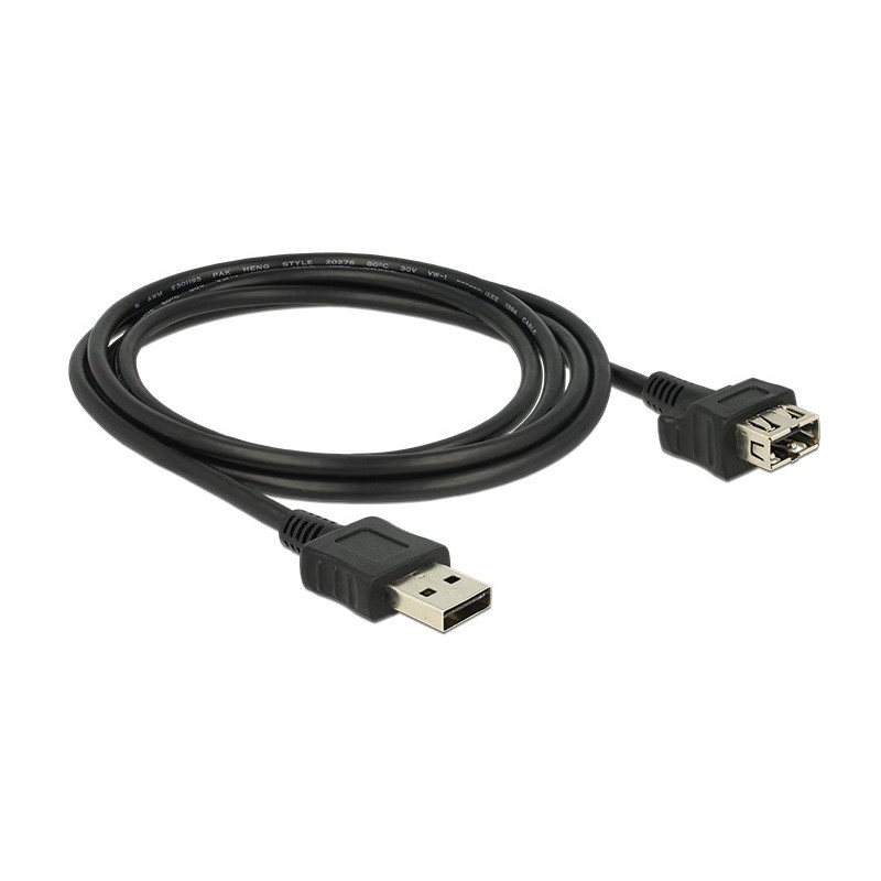 DeLOCK 2m 2xUSB2.0-A cavo USB USB 2.0 USB A Nero