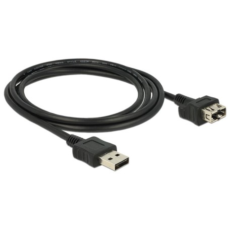 DeLOCK 2m 2xUSB2.0-A cavo USB USB 2.0 USB A Nero