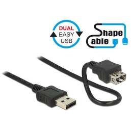 DeLOCK 2m 2xUSB2.0-A cavo USB USB 2.0 USB A Nero