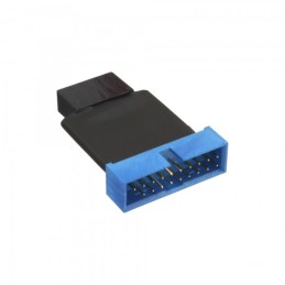 InLine 4043718200160 adattatore per inversione del genere dei cavi USB 2.0 USB 3.0 Nero, Blu