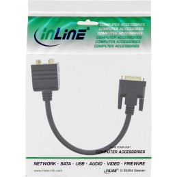 InLine Adattatore DVI-I 24+5 m. a DVI-I 24+5 + S-VGA 15pin HD f., analogico