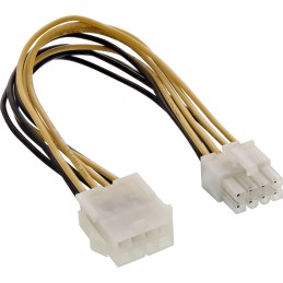 InLine Cavo di alimentazione int. da 8pin EPS 12V F a 8pin EPS 12V M, 0,20m