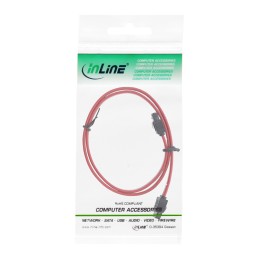 InLine Cavo SATA I (1,5Gb s), SATA a SATA, 0.7m, rosso, chiusura a scatto