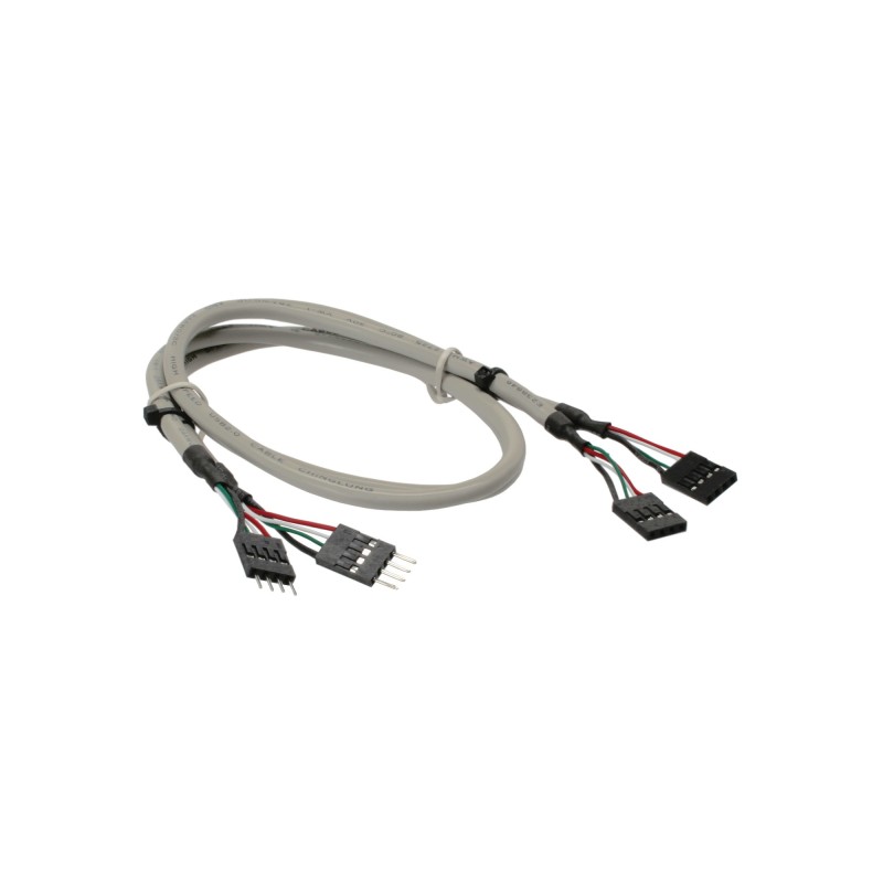 InLine Cavo USB 2.0 interno 2x4pin maschio   2x4pin femmina, prolunga, 0,60m