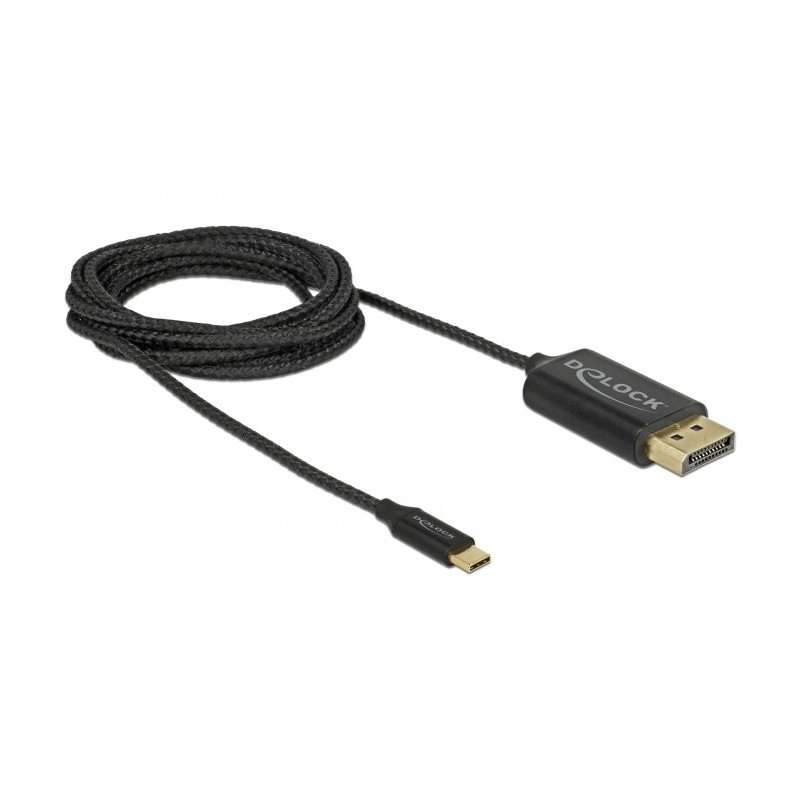 DeLOCK 83710 cavo e adattatore video 2 m USB tipo-C DisplayPort Nero