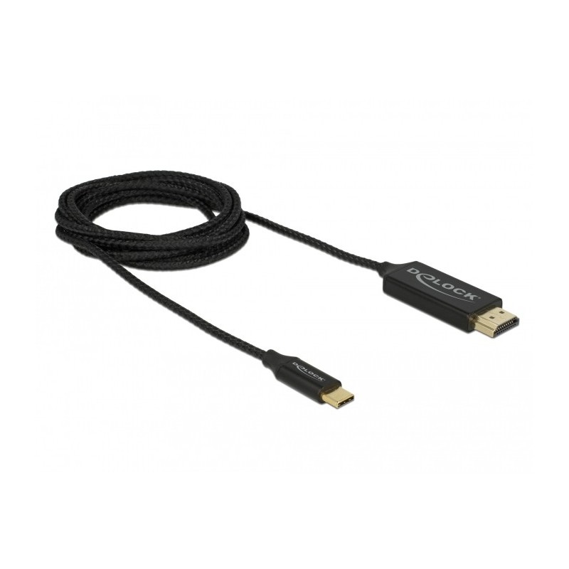 DeLOCK 84905 cavo e adattatore video 2 m USB tipo-C HDMI tipo A (Standard) Nero