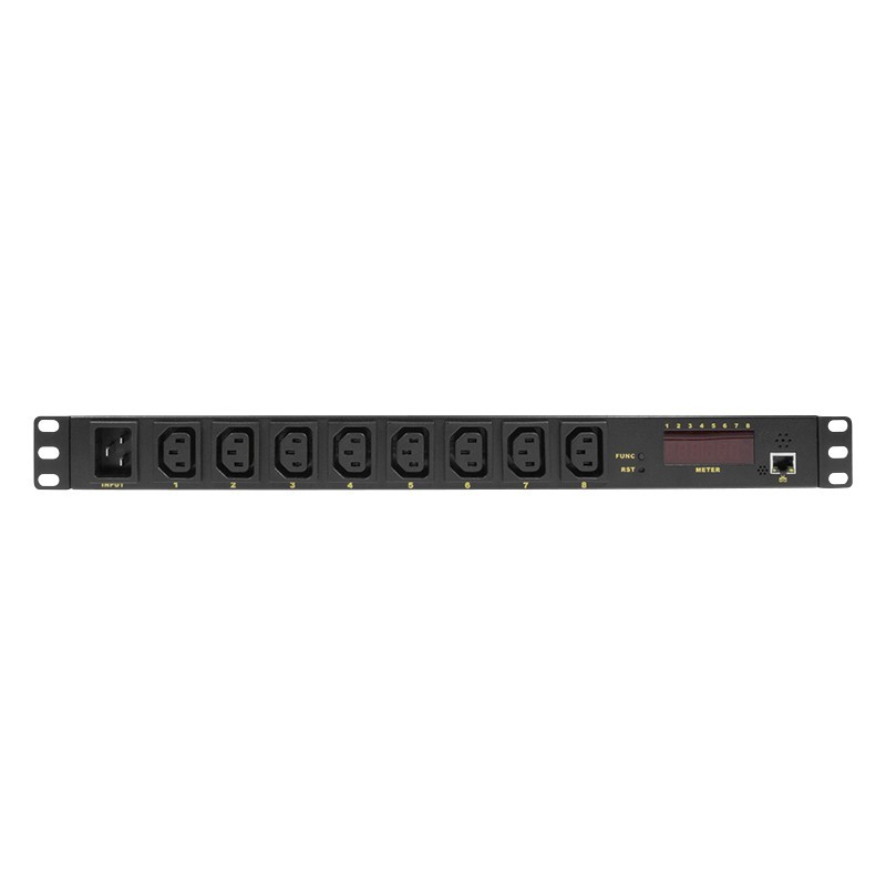 LogiLink PDU8P01 unità di distribuzione dell'energia (PDU) 8 presa(e) AC 1U Nero