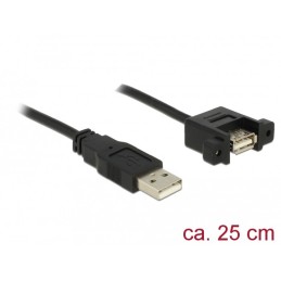 DeLOCK 85462 cavo USB USB 2.0 0,25 m USB A Nero