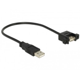 DeLOCK 85462 cavo USB USB 2.0 0,25 m USB A Nero