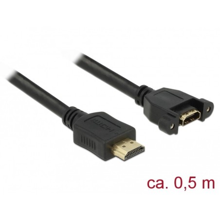 DeLOCK 85463 cavo HDMI 0,5 m HDMI tipo A (Standard) Nero