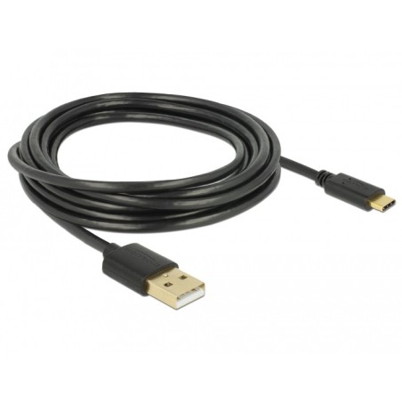 DeLOCK 85209 cavo USB USB 2.0 3 m USB A USB C Nero