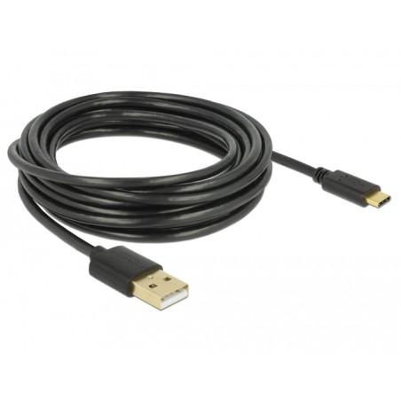 DeLOCK 83669 cavo USB USB 2.0 4 m USB A USB C Nero