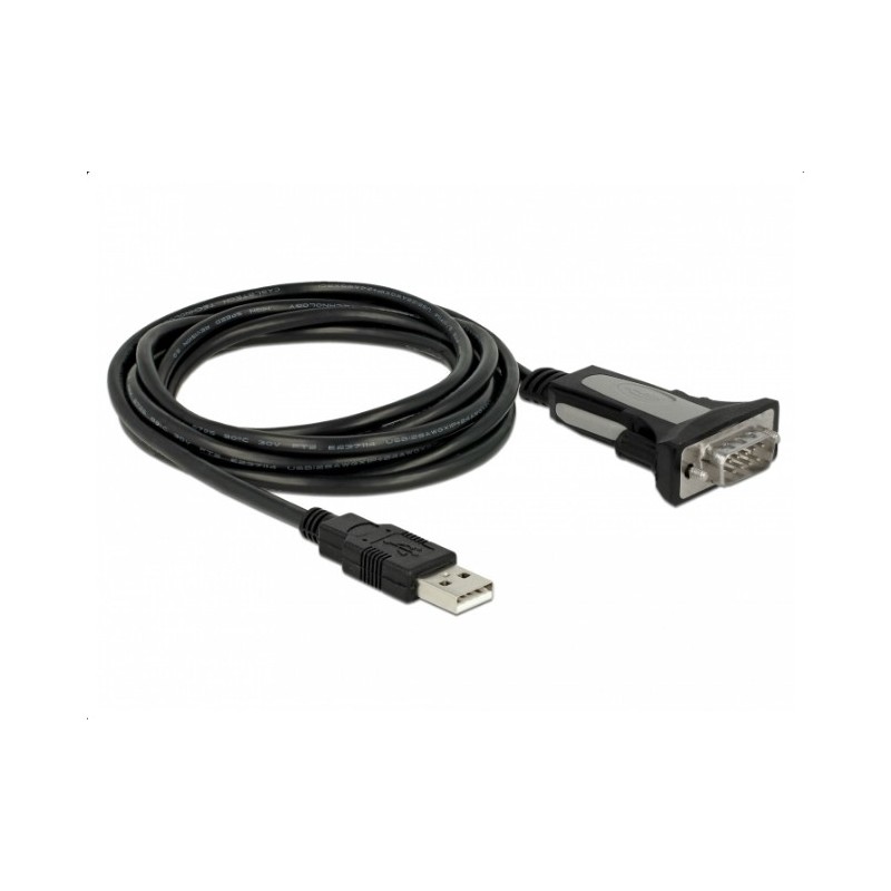 DeLOCK 65962 cavo seriale Nero 3 m USB tipo A DB-9