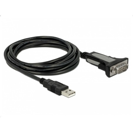 DeLOCK 65962 cavo seriale Nero 3 m USB tipo A DB-9