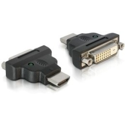 DeLOCK Adapter HDMI   DVI HDMI M DVI 25-pin FM Nero