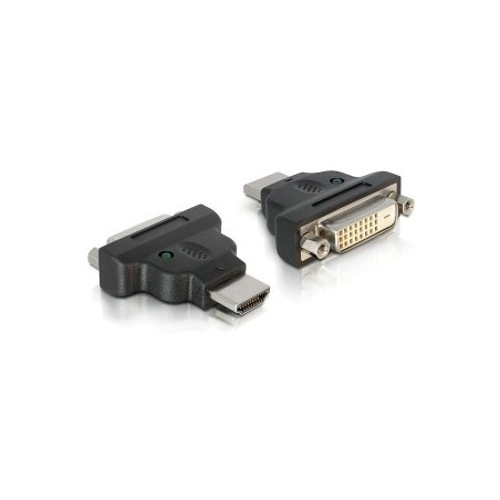 DeLOCK Adapter HDMI   DVI HDMI M DVI 25-pin FM Nero