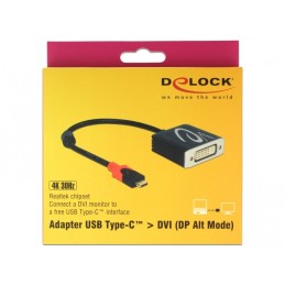 DeLOCK 61213 cavo e adattatore video 0,2 m USB tipo-C DVI Nero