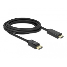 DeLOCK 82435 cavo e adattatore video 3 m HDMI Displayport Nero