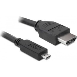 DeLOCK 3m HDMI cavo HDMI HDMI tipo A (Standard) HDMI tipo D (Micro) Nero