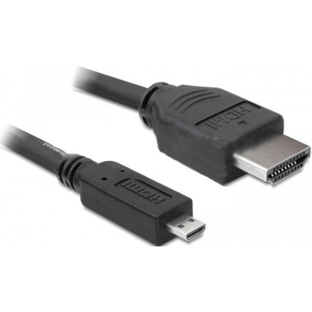 DeLOCK 3m HDMI cavo HDMI HDMI tipo A (Standard) HDMI tipo D (Micro) Nero