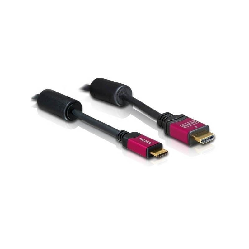 DeLOCK HDMI 1.3b to HDMI Mini Cable 3.0m cavo HDMI 3 m HDMI tipo A (Standard) HDMI Type C (Mini) Nero