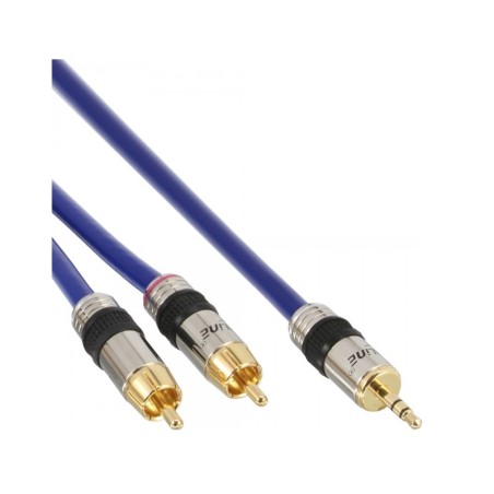 InLine 4043718032006 cavo audio 2 m 2 x RCA 3.5mm Blu