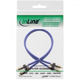 InLine 4043718018185 cavo audio 3 m 2 x RCA Blu