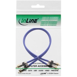 InLine Cavo Audio Digital & Video 2x RCA M-M, 1m, dorato, PREMIUM