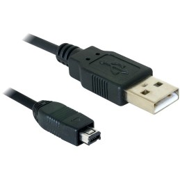 DeLOCK USB cable 2.0 mini 4-Pin Hirose 1,5m cavo USB USB A USB B Nero