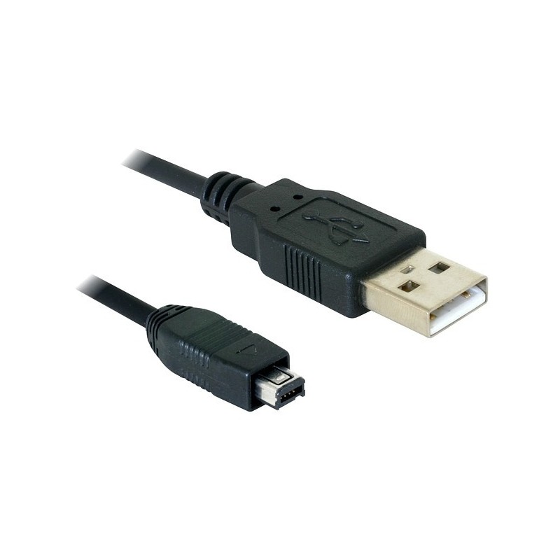 DeLOCK USB cable 2.0 mini 4-Pin Hirose 1,5m cavo USB USB A USB B Nero