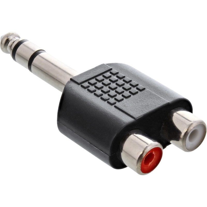 InLine Adattatore Audio, 6,3mm Jack maschio a 2x RCA femmina, Stereo