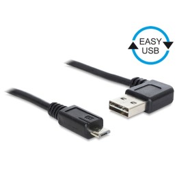 DeLOCK 0.5m, USB2.0-A USB2.0 Micro-B cavo USB 0,5 m USB A Micro-USB B Nero