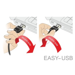 DeLOCK 0.5m, USB2.0-A USB2.0 Micro-B cavo USB 0,5 m USB A Micro-USB B Nero