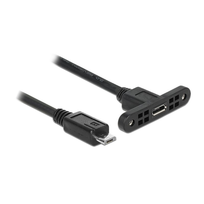 DeLOCK 85245 cavo USB USB 2.0 0,25 m Micro-USB B Nero