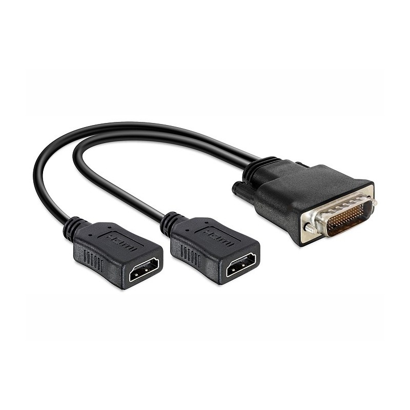 DeLOCK 65280 cavo e adattatore video 0,25 m DMS 2 x HDMI Nero