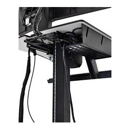 Ergotron WorkFit-C, Dual Sit-Stand Nero, Grigio Pannello piatto Carrello multimediale