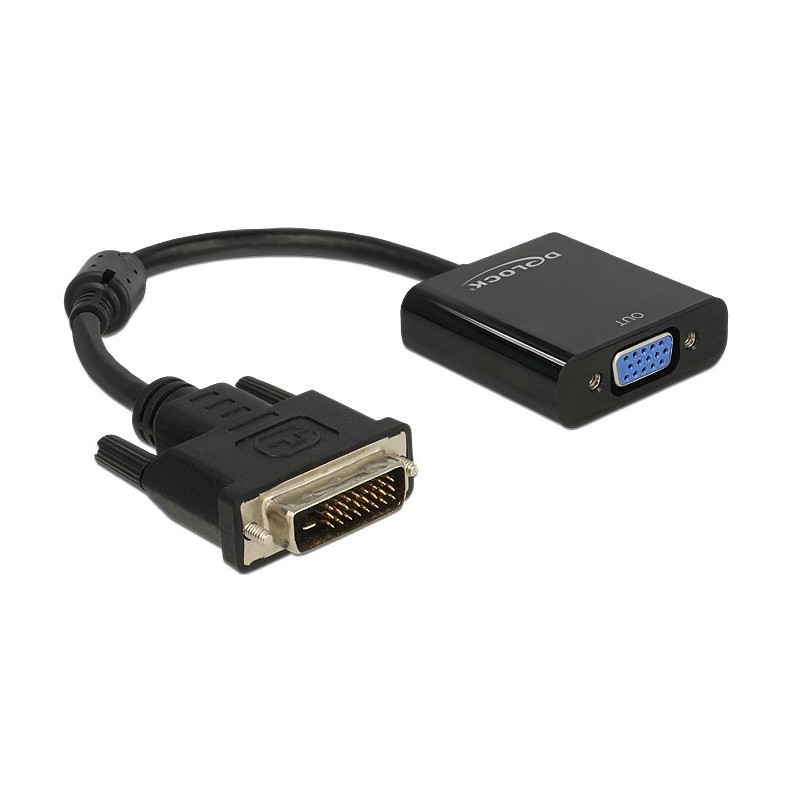 DeLOCK 0.16m DVI-D VGA 0,245 m VGA (D-Sub) Nero