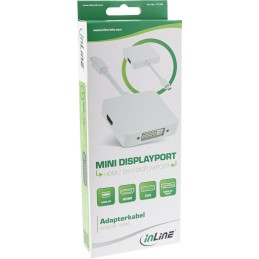 InLine Adattatore Mini DisplayPort m. a HDMI DVI DisplayPort f., DP 1.1a