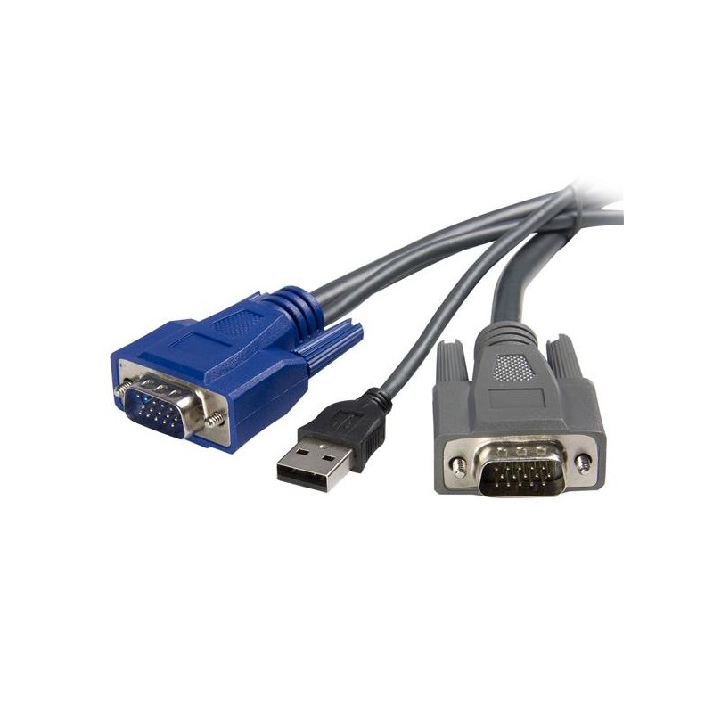 StarTech.com Cavo KVM ultra-sottile VGA USB 2 in 1 3 m