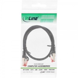 InLine 4043718077847 cavo di rete Nero 1 m Cat6 S FTP (S-STP)